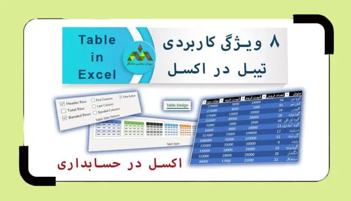 فیلم 8 ویژگی تیبل در اکسل فقط در 5 دقیقه